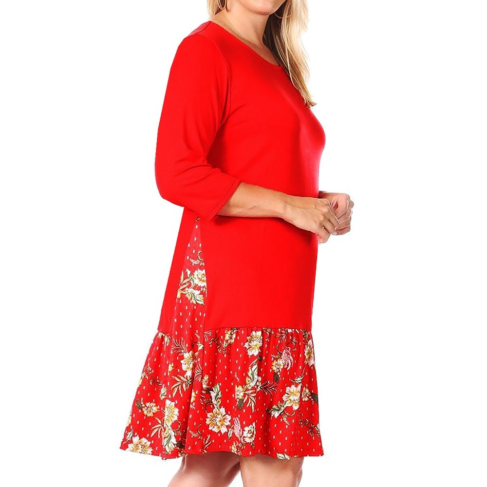 Funfash Red Bohemian Plus Size Dress made in USA